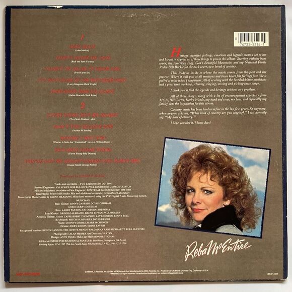 Reba McEntire, My Kind Of Country, Used Vinyl Record in Great Condition MCA 1984 - Picture 3 of 6